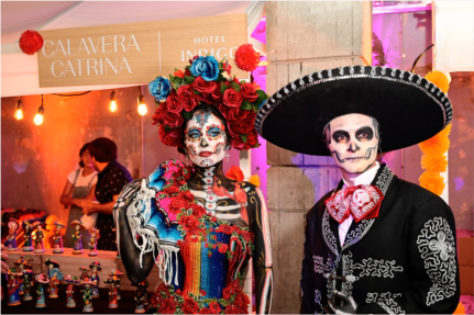 catrina y catrin en dia de muertos ihg activacion de marca