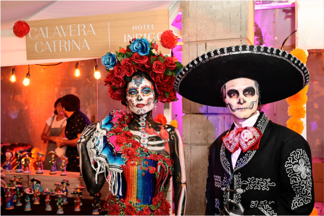 catrina y catrin en dia de muertos ihg activacion de marca