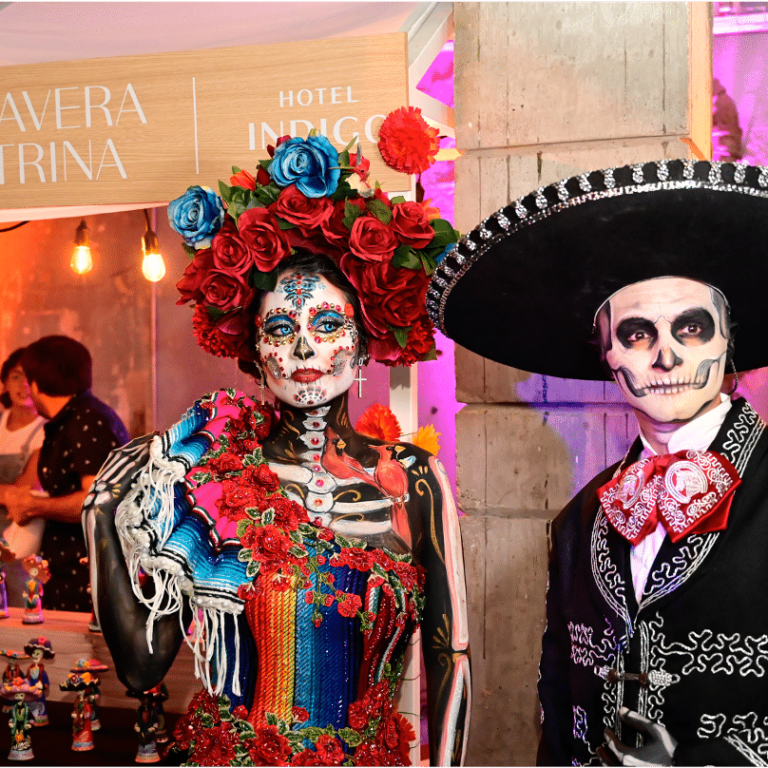 catrina y catrin en dia de muertos ihg activacion de marca
