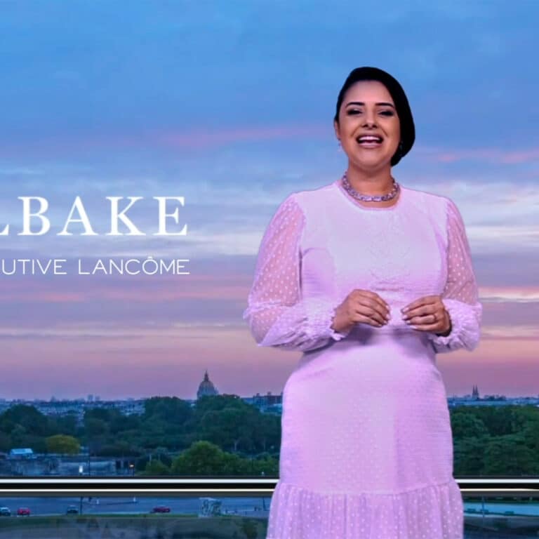 colaboradora de lancome en evento digital internacional para lancome