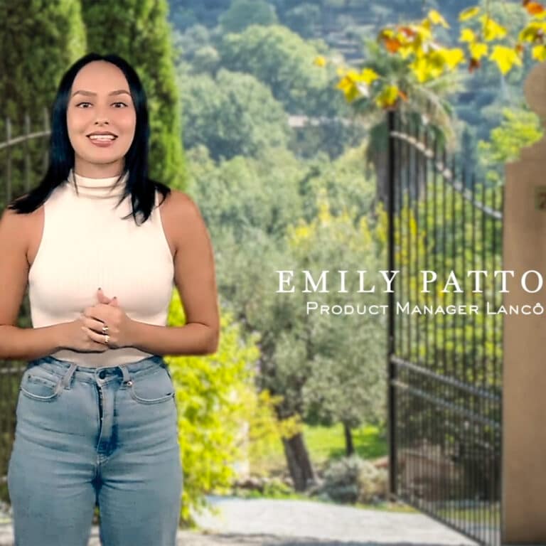 Emily Patto product manager en evento digital internacional para lancome